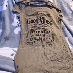 Fitted Olive green graphic dress back slits